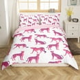 thumbnail image 1 of Erosebridal Safari Cheetah Comforter Cover Twin, Woodland Wildlife Bedding Twin Size, White Pink Room Decorative, Reversible 2pcs (No Comforter), 1 of 7
