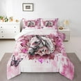 thumbnail image 1 of Safari Horse Twin Bedding Sets Farm Animal Comforter Set,Bohemian Mandala Bedding Comforter Sets Pink Ombre Duvet Insert,Chic Butterfly Down Comforter, 1 of 7