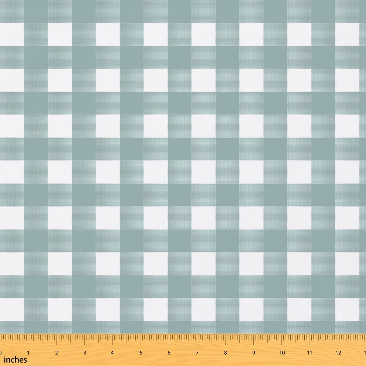 Erosebridal Sage Gingham Fabric by the Yard 2 Yards, Check Grid Pattern ...
