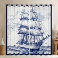 thumbnail image 1 of Erosebridal Sailing Boat Curtains for Living Room,Marine Nautical Curtains and Drapes (42Wx84L),Ocean Decoration, 1 of 6