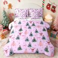 thumbnail image 1 of Manfei Santa Full Size Bedding Sets 7-Piece Christmas Full Size Bed in a Bag, Black Red, Xmas Reversible, 1 of 6