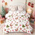 thumbnail image 1 of Manfei Santa King Bedding 7 Pieces Holiday King Bed in a Bag, Purple Pink, Xmas Reversible, 1 of 6