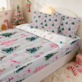 thumbnail image 1 of Manfei Santa Zipper Twin Comforter Sets with Fitted Sheet and 2 Pillowcases Holiday Zipper Bedding Set, Black Red, Xmas Reversible, 1 of 7