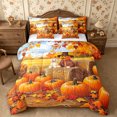 thumbnail image 1 of Erosebridal Scarecrow Field 7-Piece Twin Bedding,Fall Harvest Bedding Comforter Set,Orange,Reversible, 1 of 6