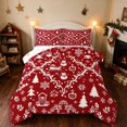 thumbnail image 1 of Erosebridal Scroll Queen Comforter Set Red Comforter Sets Queen, Purple Pink 3pcs 1 Comforter and 2 Pillowcases, Xmas Reversible, 1 of 6