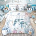 thumbnail image 1 of Erosebridal Sea Animal Turtle 7pcs Bedding Comforter Set,Ocean Coral Starfish Queen Bedding Sets For Boys Girls,Reversible, 1 of 7