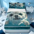 thumbnail image 1 of Erosebridal Sea Dog Zipper Queen Comforter Set with Fitted Sheet and 2 Pillowcases, Marine Animal Zipper Bedding Set, Reversible, 1 of 7