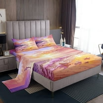 Erosebridal Sea Dolphin Sheet Set Twin,Starfish Seashell Bedding Sets Twin Size,Ocean Beach Twin Sheet Sets,Lightweight Summer Holiday Bedroom Decorative,3pcs