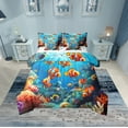 thumbnail image 1 of Erosebridal Sea Fish Bed in a Bag Twin size, Colorful Coral Bed Set, Ocean Sealife Reversible Bedding Twin Size, Lightweight Room Decor, 7-Piece, 1 of 6