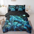 thumbnail image 1 of Erosebridal Sea Turtle Bed in a Bag Full size,Ocean Animal Bed Set,Underwater World Decor,Reversible,Breathable,7-Piece, 1 of 5