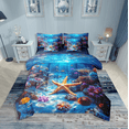 thumbnail image 1 of Erosebridal Sealife Starfish Bedding Sets Twin Size,Underwater World Comforter Sets with Sheets,Wildlife Bedroom Decor,Reversible,Breathable,7-Piece, 1 of 5