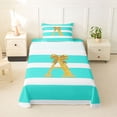 thumbnail image 1 of Erosebridal Sequin Print Letter Twin Sheet Sets, Bowknot Monogrammed A Bedding, 3pcs, 1 of 5