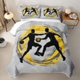 thumbnail image 1 of Erosebridal Silhouette Football Athlete Twin Quilt Set for Boys Men, Brush Stroke Print Twin Coverlet Set, 2pcs, 1 of 7