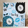 thumbnail image 1 of Erosebridal Silver Ribbon Bowknot Black Out Curtains For Girls Kids,Blue Cartoon Crown Curtains Pack of 2 (42x63 Each), 1 of 7