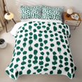 thumbnail image 1 of Erosebridal Simple Abstract Bed Spread Queen for Boys Girls, Green White Polkadots Print Queen Coverlet Set, 3pcs, 1 of 7