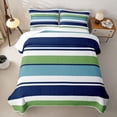thumbnail image 1 of Erosebridal Simple Stripe Quilt Full,Geometric Line Print Full Bedspread Sets For Girls,3-Piece, 1 of 7