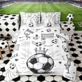 thumbnail image 1 of Erosebridal Sketch Soccer Twin Bedding Sets, Sport Bedding Comforter Set for Boys and Girls, Reversible 7-Piece, 1 of 6