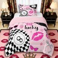 thumbnail image 1 of Erosebridal Snooker Billiards Twin Comforter Sets 3-Piece for Boys Girls,Kids Teens Sport Theme Glitter Print Bedding Set,Pink Reversible,Luxury Bedroom Decor, 1 of 6