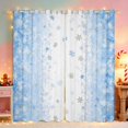 thumbnail image 1 of Manfei Snowman Blackout Curtains Christmas Window Curtains Pack of 2 (38x45 Each), Peach Pink, 1 of 6