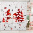 thumbnail image 1 of Erosebridal Snowman Waterproof Shower Curtain 72Wx84L Snow Bathroom Waterproof Shower Curtain, Gray Red, 1 of 5