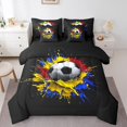 thumbnail image 1 of Erosebridal Soccer Bed in a Bag King size,Gaming Sport Bedding King Size,Vintage Ombre Decor,Reversible,7-Piece, 1 of 5