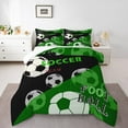 thumbnail image 1 of Erosebridal Soccer Comforter Set Toddler Football Games Bedding Set Green Comforter Sports Theme Quilt Set, 1 of 7