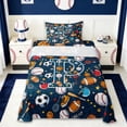 thumbnail image 1 of Erosebridal Soccer Football Sport Twin Sheet Sets,Letter P Monogrammed Bedding For Boys Kids 3 Pieces, 1 of 6