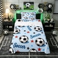 thumbnail image 1 of Erosebridal Soccer Gamer Twin Sheet Sets 3pcs for Kids Teens,Boys Sport Theme Stars Print Bedding,Luxury Bedroom Decor, 1 of 5