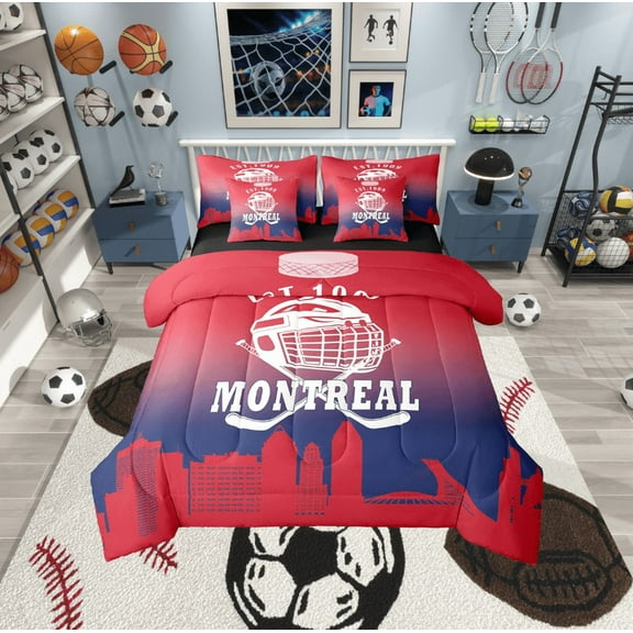 Erosebridal Soccer Lover Bed in a Bag Twin size, American Football Bed Set, Eat Sleep Reversible Bedding Twin Size, Super Cozy Bedroom Decoration, 7pcs