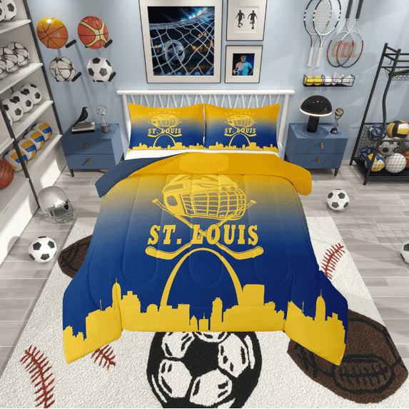 Erosebridal Soccer Lover Comforter Sets Twin Size, American Football Comforters & Duvets, Eat Sleep Reversible Duvet Insert, Super Cozy Bedroom Decoration, 2pcs