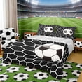 thumbnail image 1 of Erosebridal Soccer Net Ball Queen Sheet Sets, Sport Bed Set for Boys and Girls, 4 Pieces, 1 Flat Sheet, 1 Fitted Sheet and 2 Pillowcases, 1 of 6