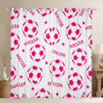 thumbnail image 1 of Erosebridal Soccer Print Blackout Curtains Set of 2 (52x84 Each) for Kids Teens,Boys Girls Sport Gamer Window Curtains,Super Cozy Room Decor, 1 of 6