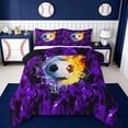 thumbnail image 1 of Erosebridal Soccer Sport Theme Full Size Comforter Sets,Football Game Bedding Sets For Ball Lovers,Reversible black,3pcs, 1 of 7