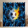 thumbnail image 1 of Erosebridal Soccer Theme Blackout Curtains Set of 2 (52x84 Each),Boys Ball Sport Window Curtains For Kids, 1 of 7