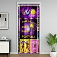 thumbnail image 1 of Erosebridal Softball Door Curtain For Door Window 34x80 , Sports Theme Room Divider Curtain, Purple, 1 of 5
