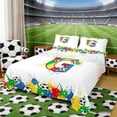 thumbnail image 1 of Erosebridal Splash Soccer Letter G Queen Sheet Sets, Sport Bed Set for Boys and Girls, 4 Pieces, 1 Flat Sheet, 1 Fitted Sheet and 2 Pillowcases, 1 of 6
