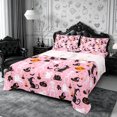 thumbnail image 1 of Erosebridal Spooky Black Cats Queen Sheets 4 Pieces,Gothic Halloween Skeleton Queen Sheet Sets,Pink,1 Flat Sheet, 1 Fitted Sheet and 2 Pillowcases, 1 of 6