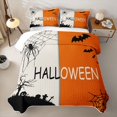 thumbnail image 1 of Erosebridal Spooky Halloween Themed Quilt King,Black Bat Spider Web King Coverlet Set For Girls,3 Pieces, 1 of 7
