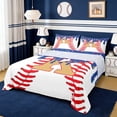 thumbnail image 1 of Erosebridal Sport Ball Games Kids Queen Sheet Sets,Baseball Theme First Letter K Bed Set For Boys 4 Pieces, 1 of 6