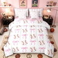 thumbnail image 1 of Erosebridal Sport Baseball Print Bedding Comforter Set 7pcs for Girls,Kawaii Plaid Ribbon Bowknot Queen Bedding Sets for Kids Teens,Pink Reversible,Breathable Home Decor, 1 of 6