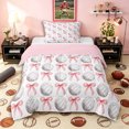 thumbnail image 1 of Erosebridal Sport Bowknot Volleyball Twin Comforter Sets 3-Piece for Kids Teens,Girls Ball Gamer Bedding Set,Pink Reversible,Lightweight Room Decor, 1 of 6
