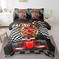 thumbnail image 1 of Erosebridal Sport Car Bedding Sets Twin Size,Buffalo Plaid Comforter Sets with Sheets,Extreme Sport Bed in a Bag Twin size,Microfiber Car Room Decorative,Reversible,7pcs, 1 of 6