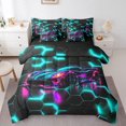thumbnail image 1 of Erosebridal Sport Car Bedding Sets Twin Size,Honeycomb Hexagon Comforter Sets with Sheets,Extreme Sport Bed in a Bag Twin size,Microfiber Boys Bedroom Decor,Reversible,7pcs, 1 of 6