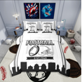 thumbnail image 1 of Erosebridal Sport Football Bed in a Bag King size,Stripes Bedding King Size,Room Decorative,Reversible,Ultra Soft,7pcs, 1 of 5
