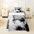 thumbnail image 1 of Erosebridal Sport Ice Hockey Boy Twin Sheet Sets 3pcs,Black White Watercolor Splash Bedding, 1 of 5