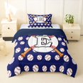 thumbnail image 1 of Erosebridal Sport Letter Monogrammed E Twin Comforter Sets 3-Piece for Teens,Baseball Gamer Bedding Set for Boys Girls,Navy Blue Reversible,Breathable Home Decor, 1 of 6