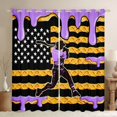 thumbnail image 1 of Erosebridal Sport Lover US Flag Curtains Pack of 2 (42x84 Each) for Kids Teens,Boys Girls Baseball Waffle Purple Ice Cream Drip Curtains Blackout,Luxury Bedroom Decor, 1 of 6