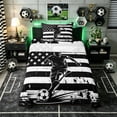 thumbnail image 1 of Erosebridal Sport Soccer Gaming Twin Sheet Sets 3pcs for Kids Boys,Teens Abstract US Flag Bedding,Lightweight Room Decor, 1 of 5
