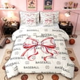 thumbnail image 1 of Erosebridal Sport Theme Bow Knot Bedding Comforter Set 7 Pieces for Children Girls,Baseball Gamer Full Bedding Set for Kids Teens Boys,Ultra Soft Home Decor, 1 of 6