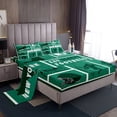 thumbnail image 1 of Erosebridal Sports Bed Sheets Set for Football Fan Twin,Football Sheet Set,Rugby Sheets,Ball Patchwork Flat Fitted Sheet with 1 Pillowcase for Bedroom(New York), 1 of 6